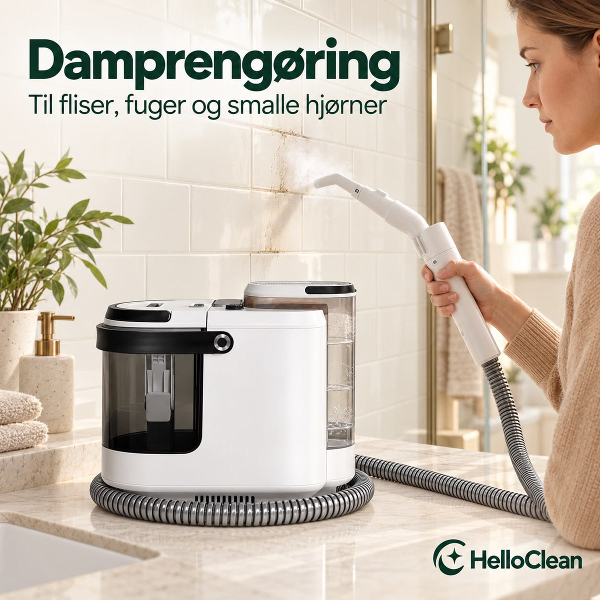 Damprengøring af fliser og fuger
